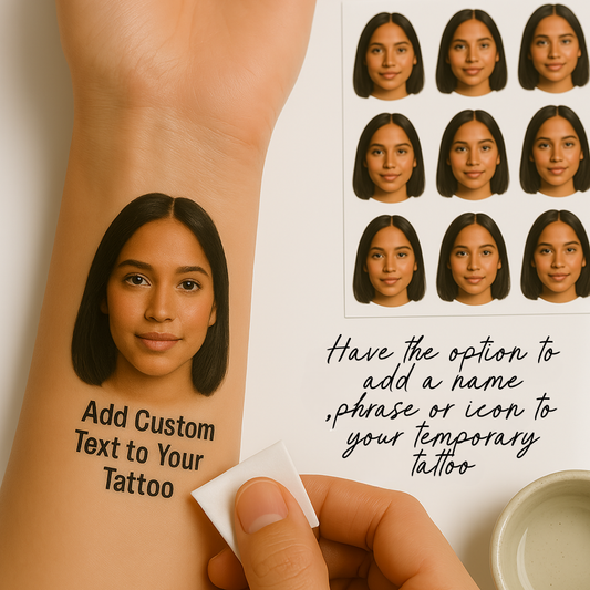 CUSTOM TEMPORARY FACE TATTOOS