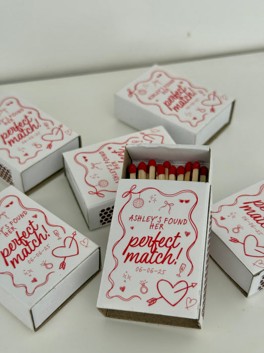 "The Perfect Match" Mini Matchboxes