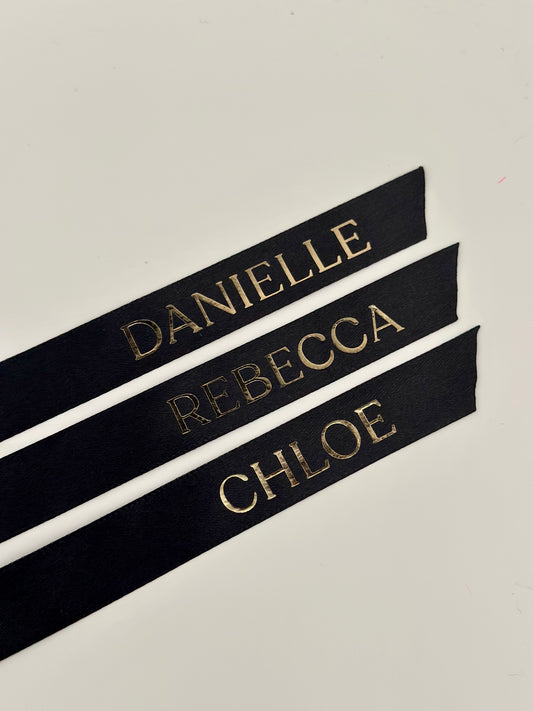 Personalised Ribbons Glasses or Name Place Settings