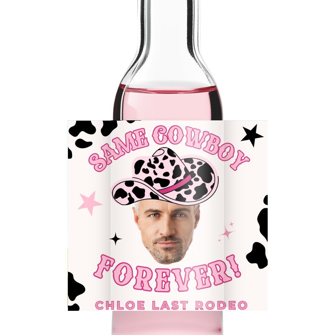 LAST RODEO PERSONALISED MINI ALCOHOL LABELS & BOTTLES