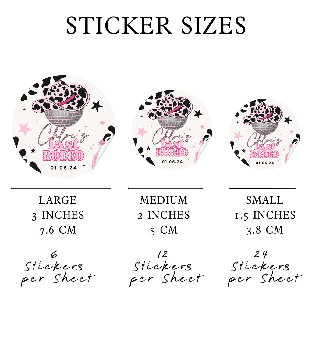LAST RODEO HEN PARTY STICKERS